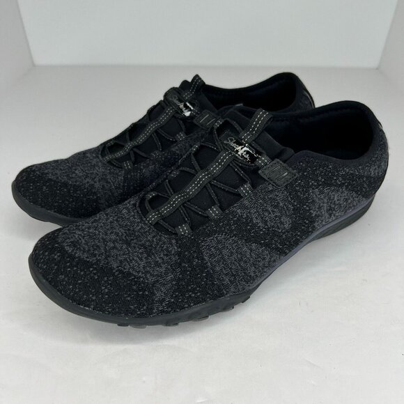 Skechers Womens 23855BJ Black Lace Up Round Toe Low Size 9.5 Athletic Shoes - Picture 1 of 9